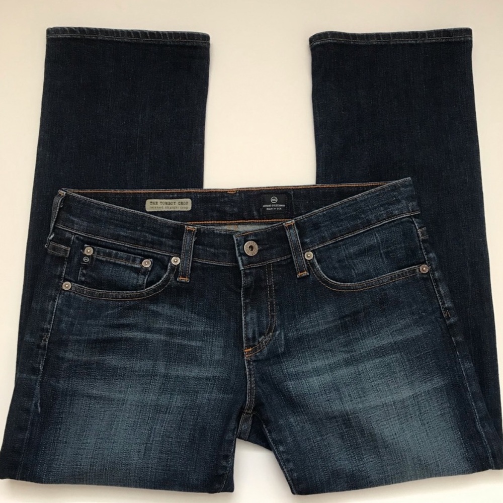 LIKE NEW AG Goldschmied Tomboy relaxed fit sz 28 excellent condition whiskered